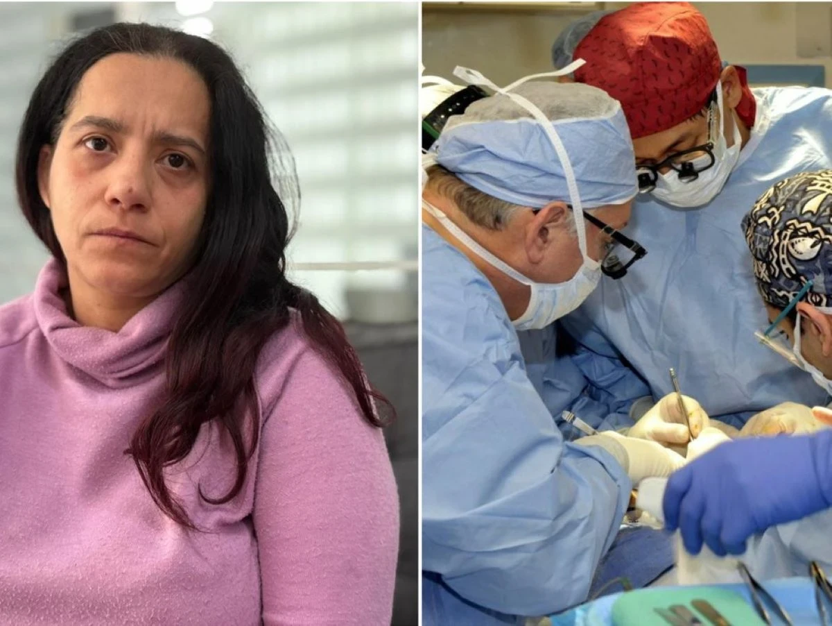 Madre del bambino con cuore danneggiato