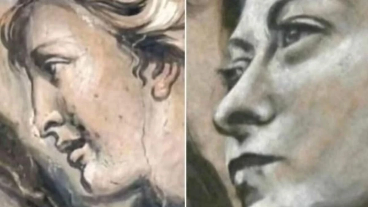 Immagine ironica che ritrae Giorgia Meloni in Mussolini