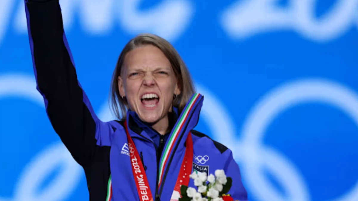 Michela Moioli durante una gara di snowboard cross