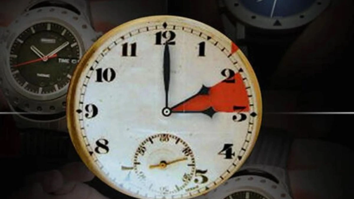 Illustrazione di un orologio che segna il cambio all'ora legale