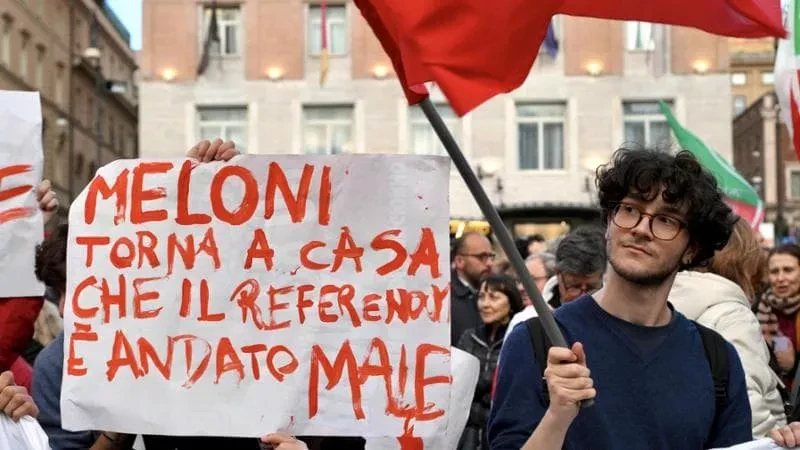 Manifestazioni a Roma dopo il risultato del referendum