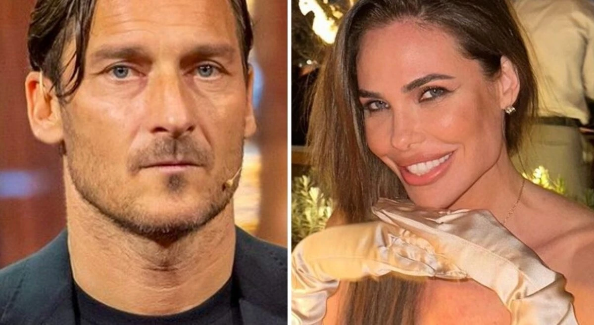Ilary Blasi e Francesco Totti durante una causa legale