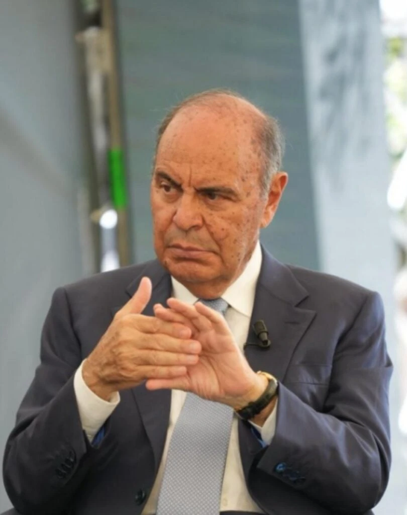 Bruno Vespa durante lo scontro a Porta a Porta