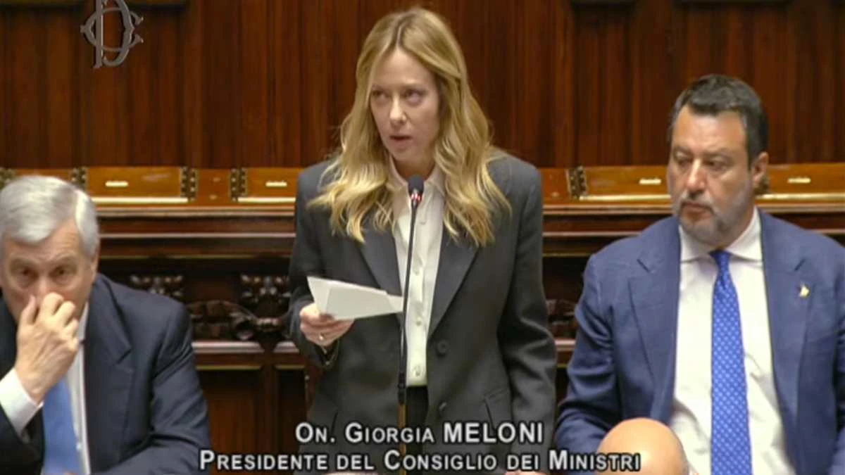 Giorgia Meloni durante l’informativa alla Camera sulla crisi internazionale
