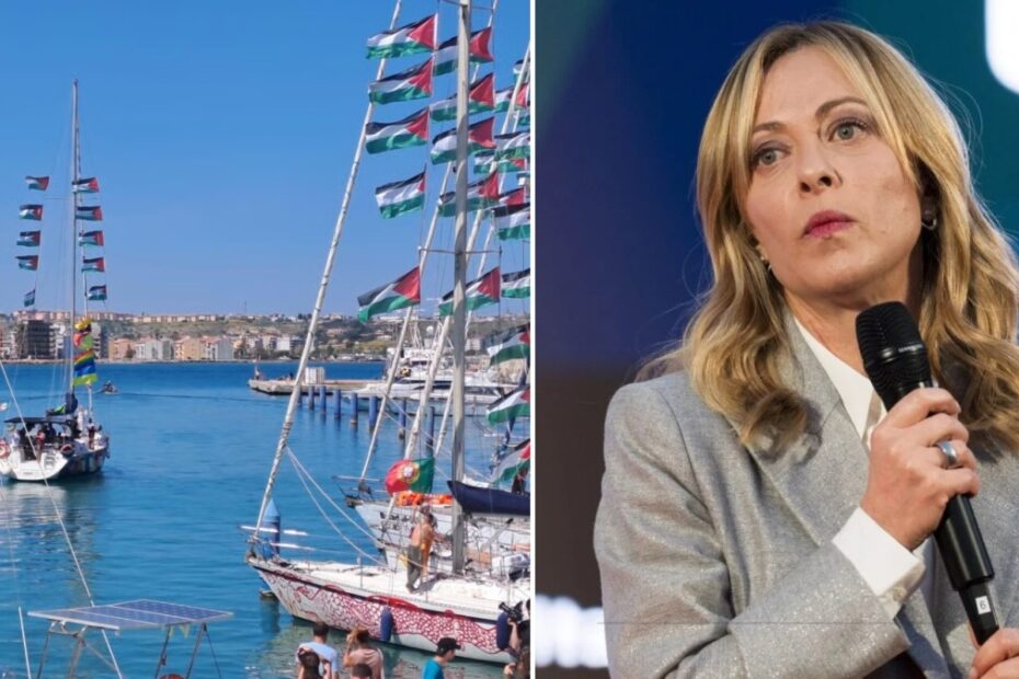 flotilla italiani arrestati parole meloni