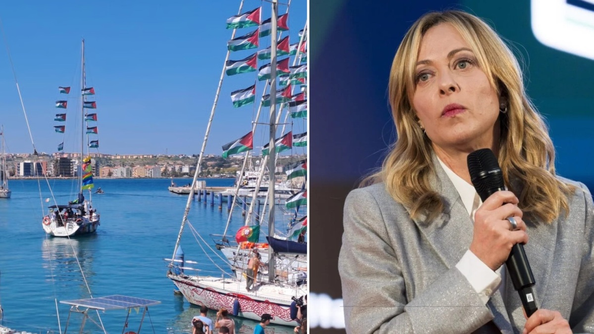 flotilla italiani arrestati parole meloni
