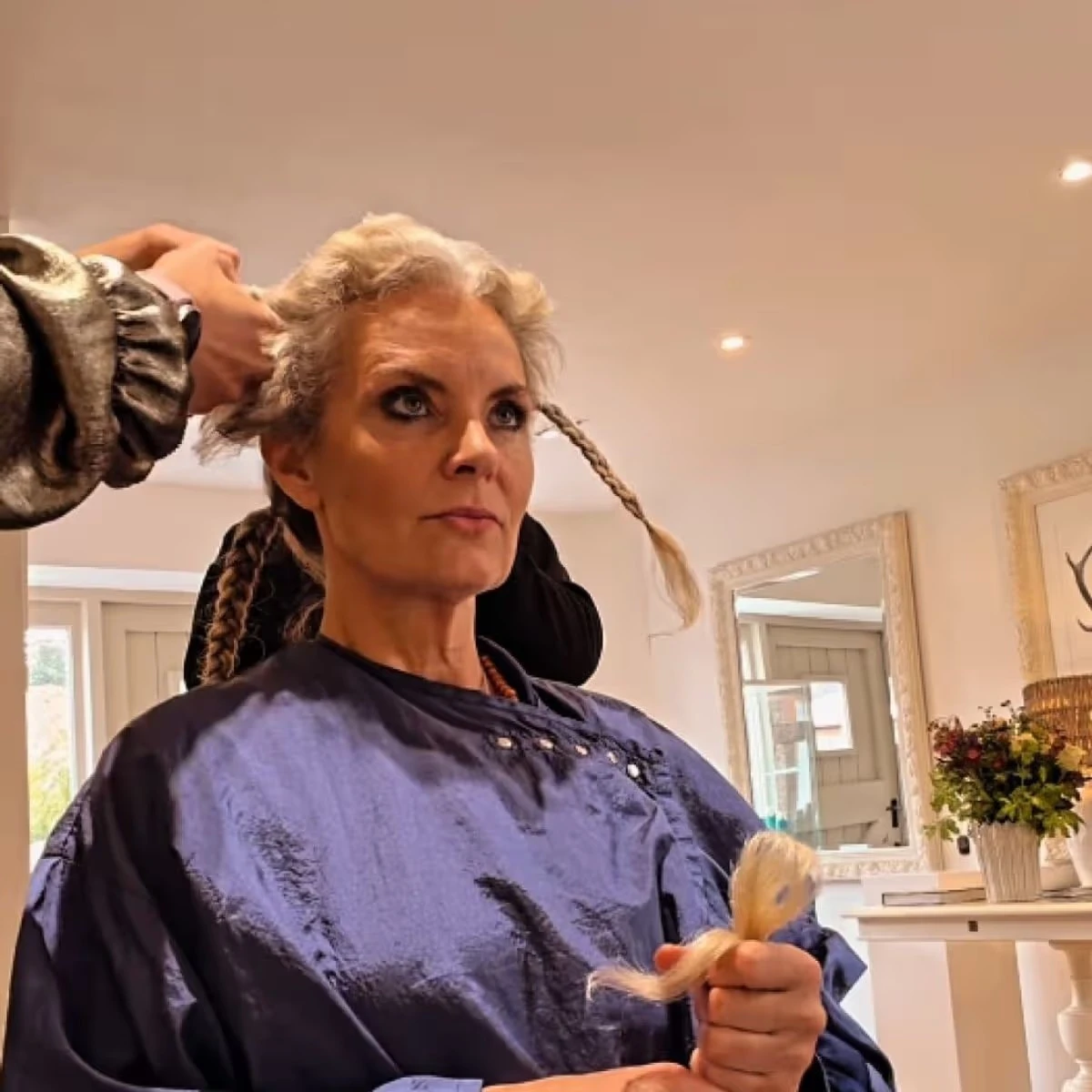 L'attrice durante lo sfogo emotivo sulla diagnosi di tumore