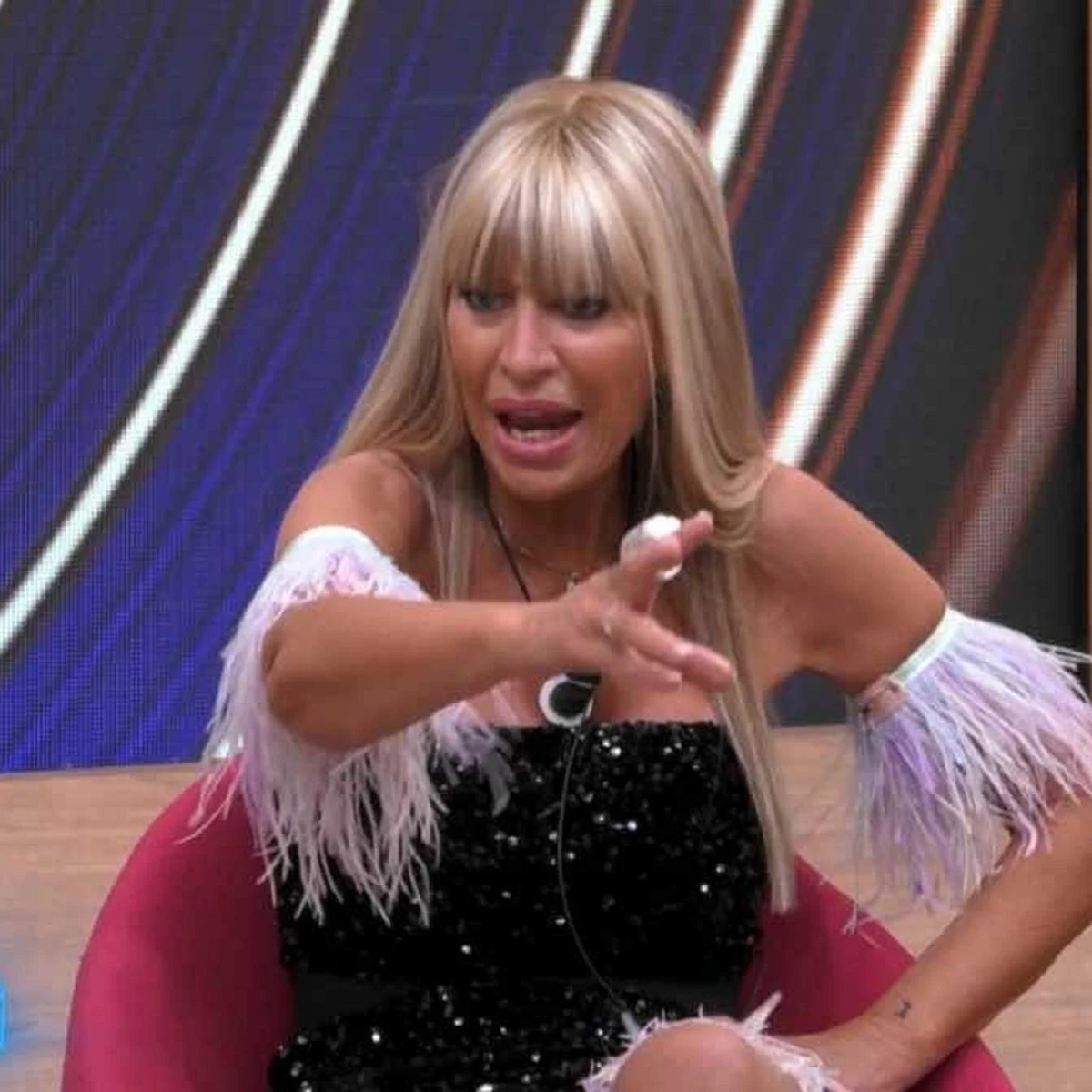 Alessandra Mussolini durante il Grande Fratello Vip