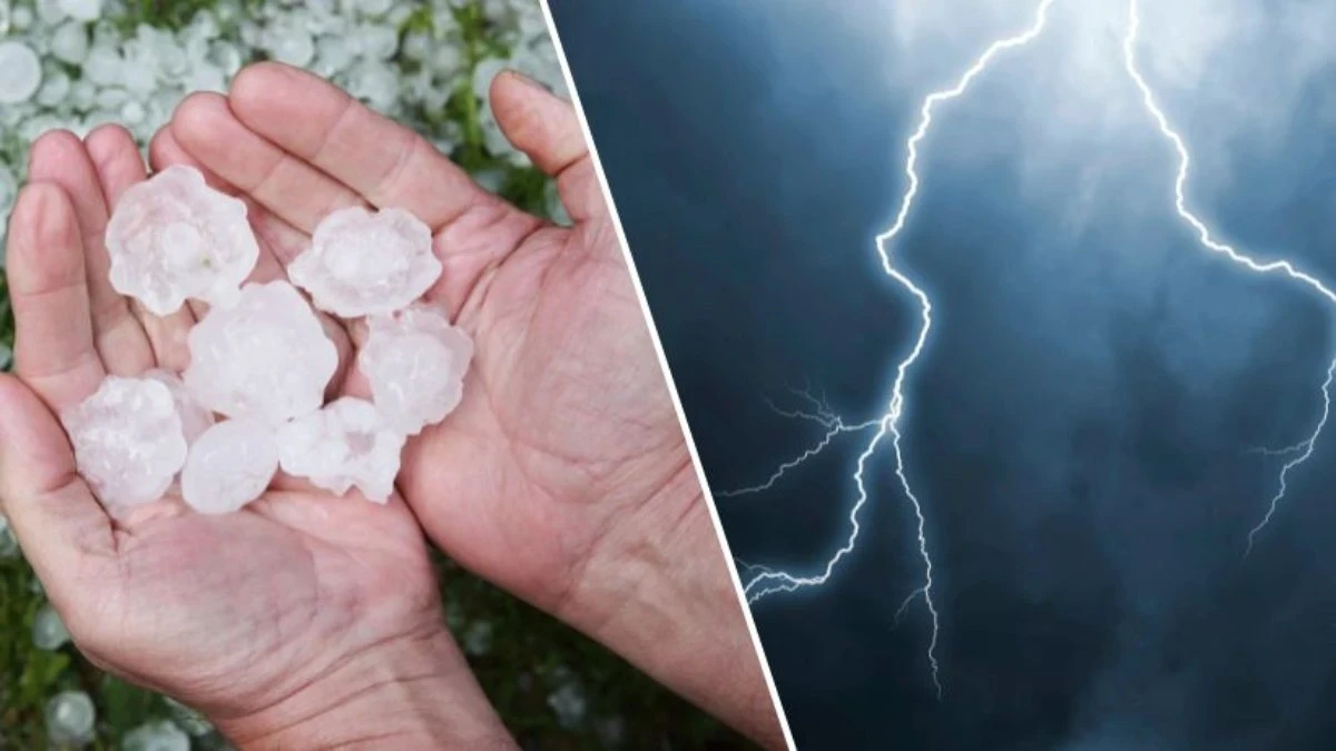 Cielo temporalesco sull'Italia con nubi minacciose