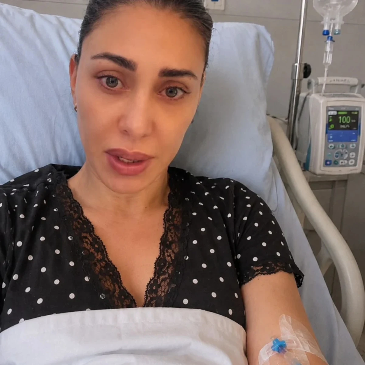 Belen Rodriguez in ospedale