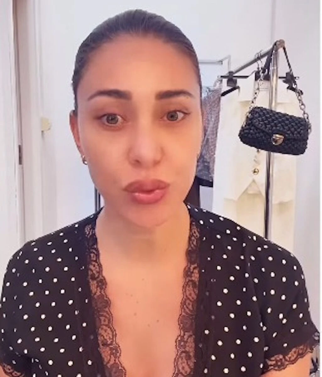 Belén Rodriguez durante il malore a Milano