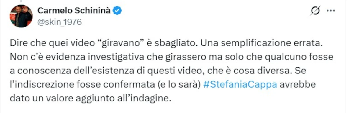 Il giornalista Carmelo Schininà durante il programma Ignoto X
