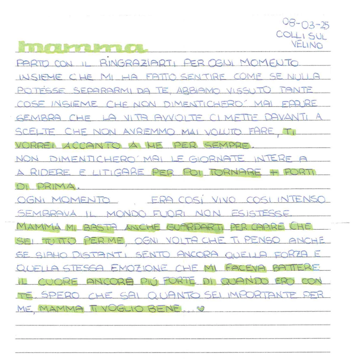Lettere di Alisya e Sarah con contenuti emotivi e conflitti familiari