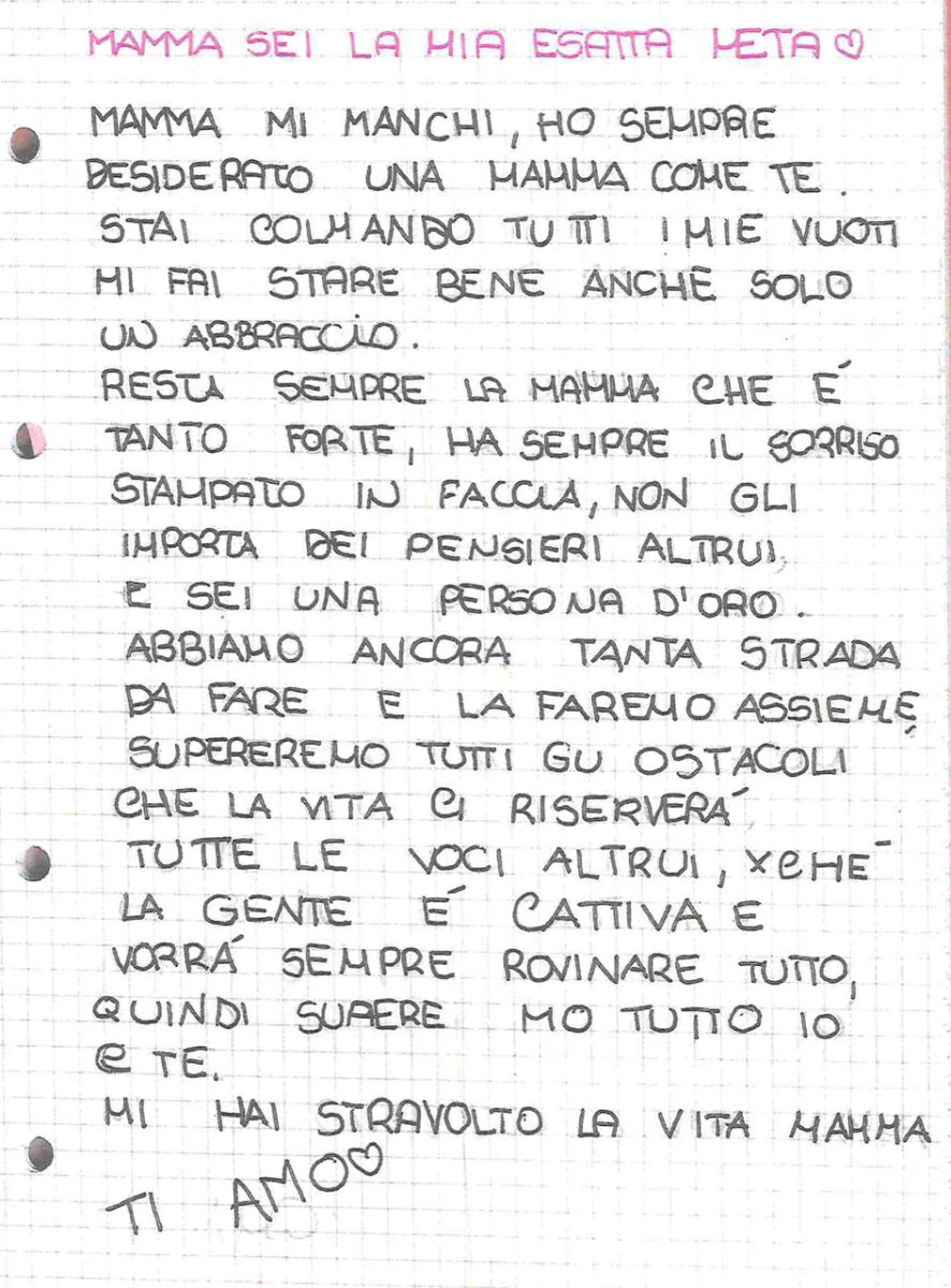 Lettere e appunti delle sorelle con riflessioni sui diritti dei bambini
