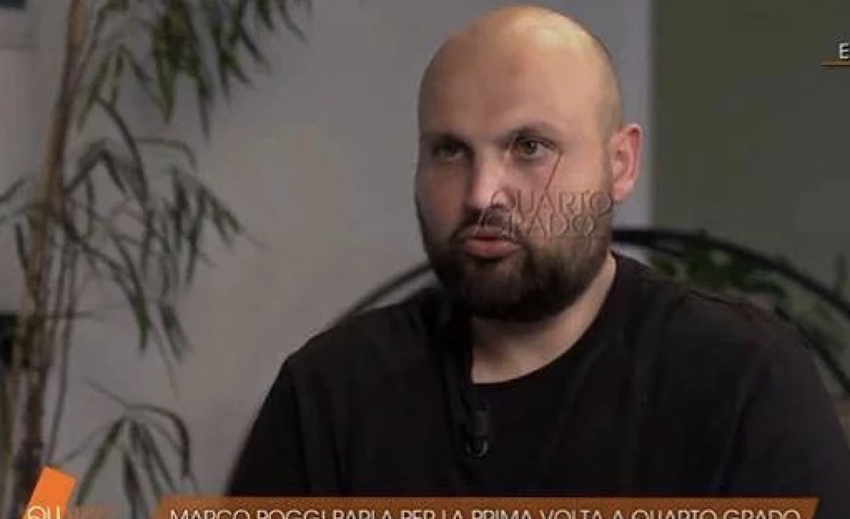 Marco Poggi durante l'intervista a Quarto Grado