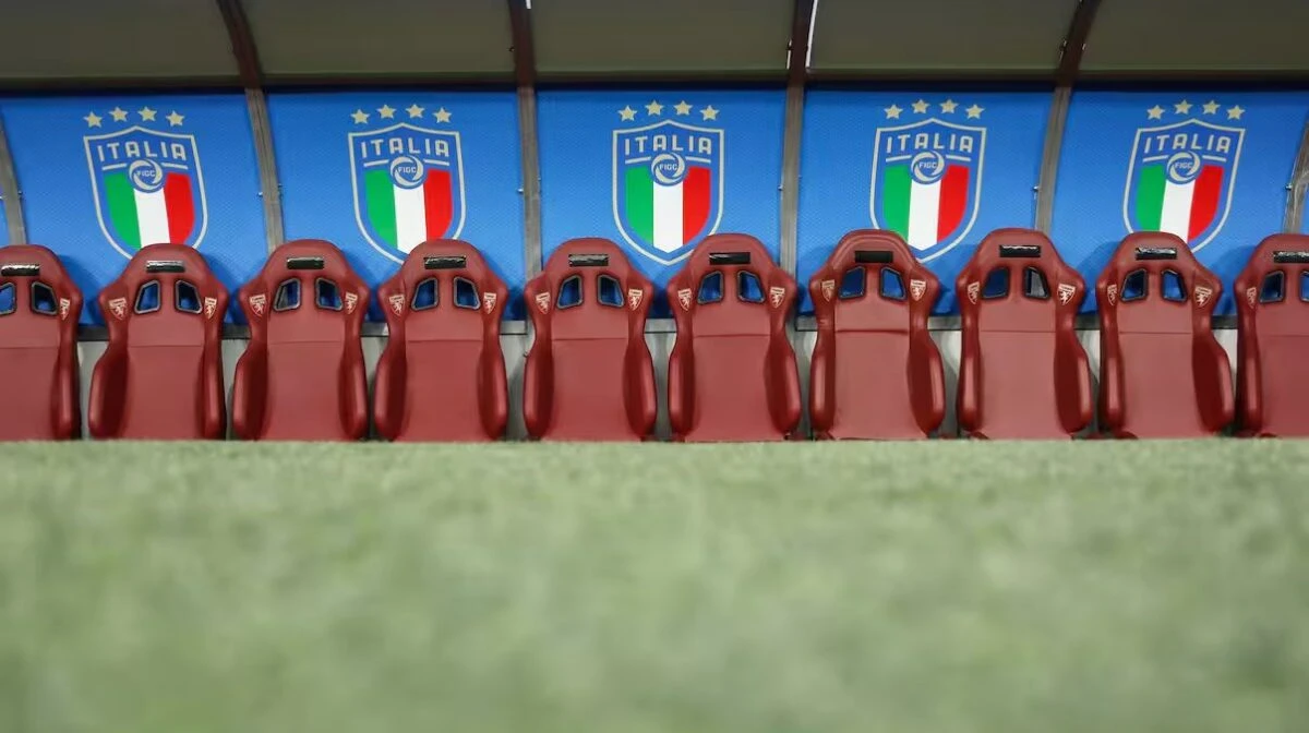 Roberto Mancini durante una partita della Nazionale Italiana