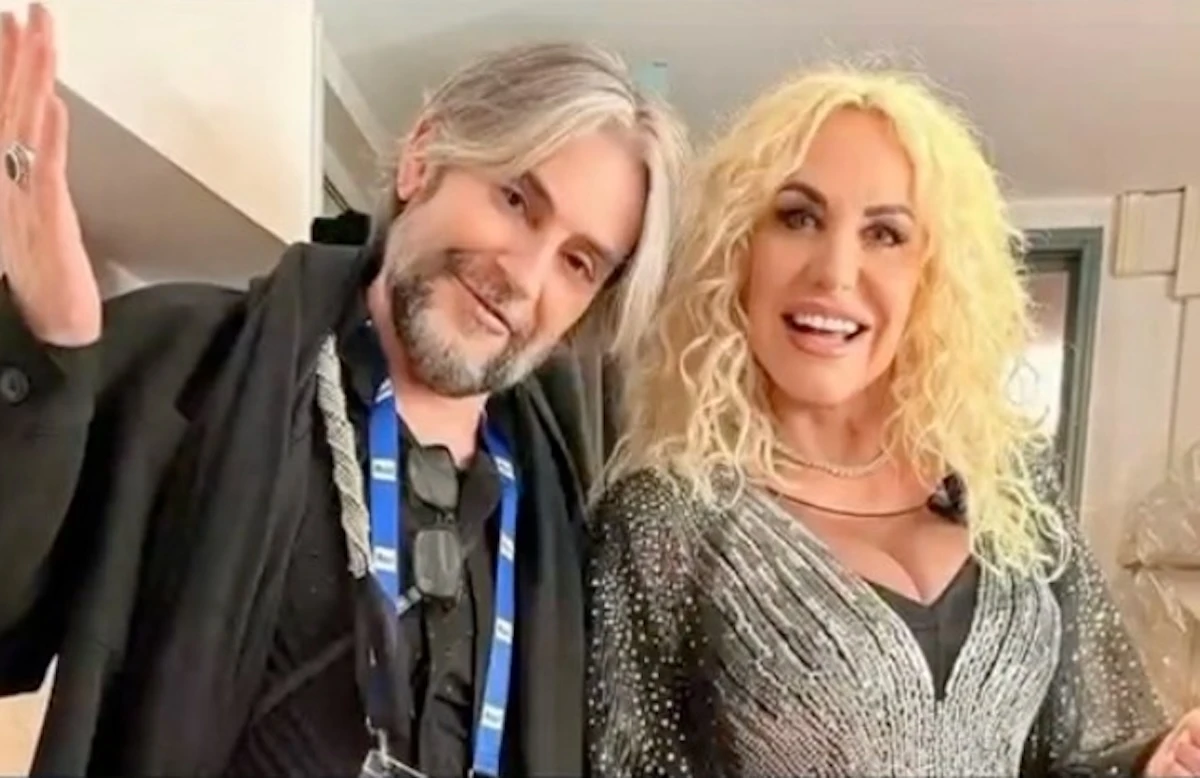 Antonella Clerici e Dimitri Tollini insieme sul set
