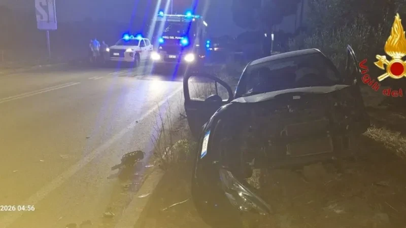 Mezzi di soccorso sul luogo dell'incidente ad Andria