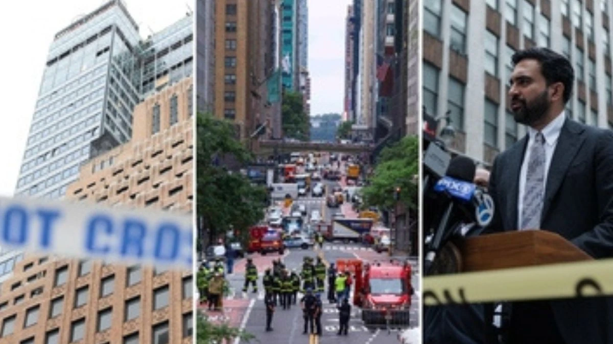 Supporti temporanei installati nel grattacielo di Manhattan
