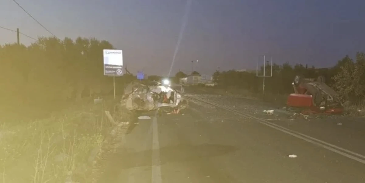 Intervento dei soccorsi dopo l'incidente sulla tangenziale di Andria
