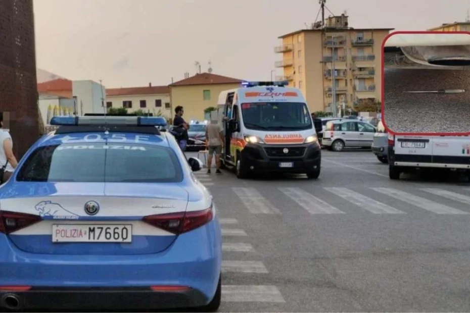 minaccia agenti coltello ferito
