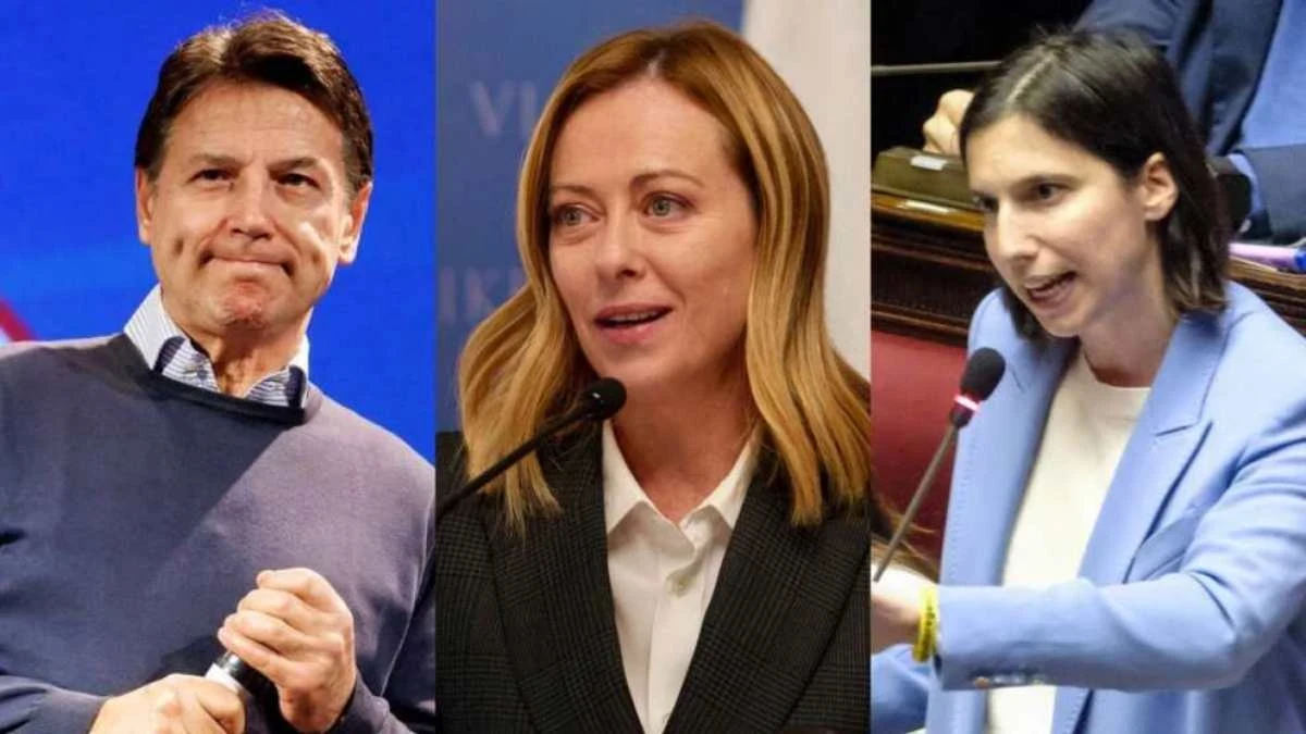 meloni contro schlein o conte